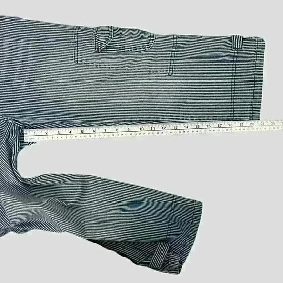 COTTON‎ GINNY ladies jean capri size 9 - blue and white striped - Picture 10 of 13